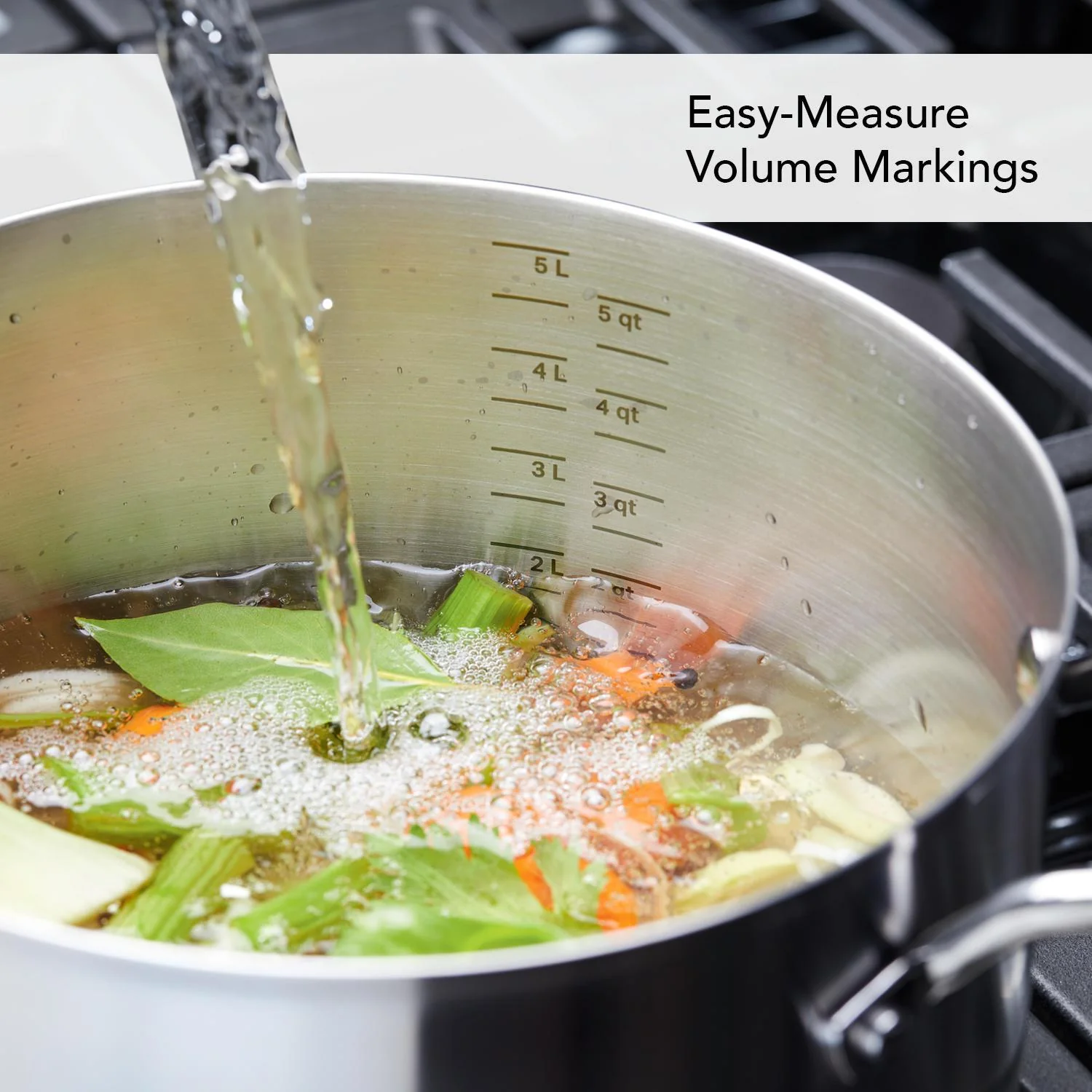 Meyer KitchenAid 3-Ply Base Stainless Steel Cookware Set, 11-Piece, Brushed Stainless Steel - Image 4
