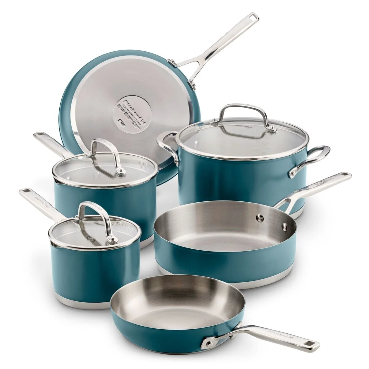 Meyer KitchenAid Stainless Steel 3-Ply Base 9-Piece Cookware Set