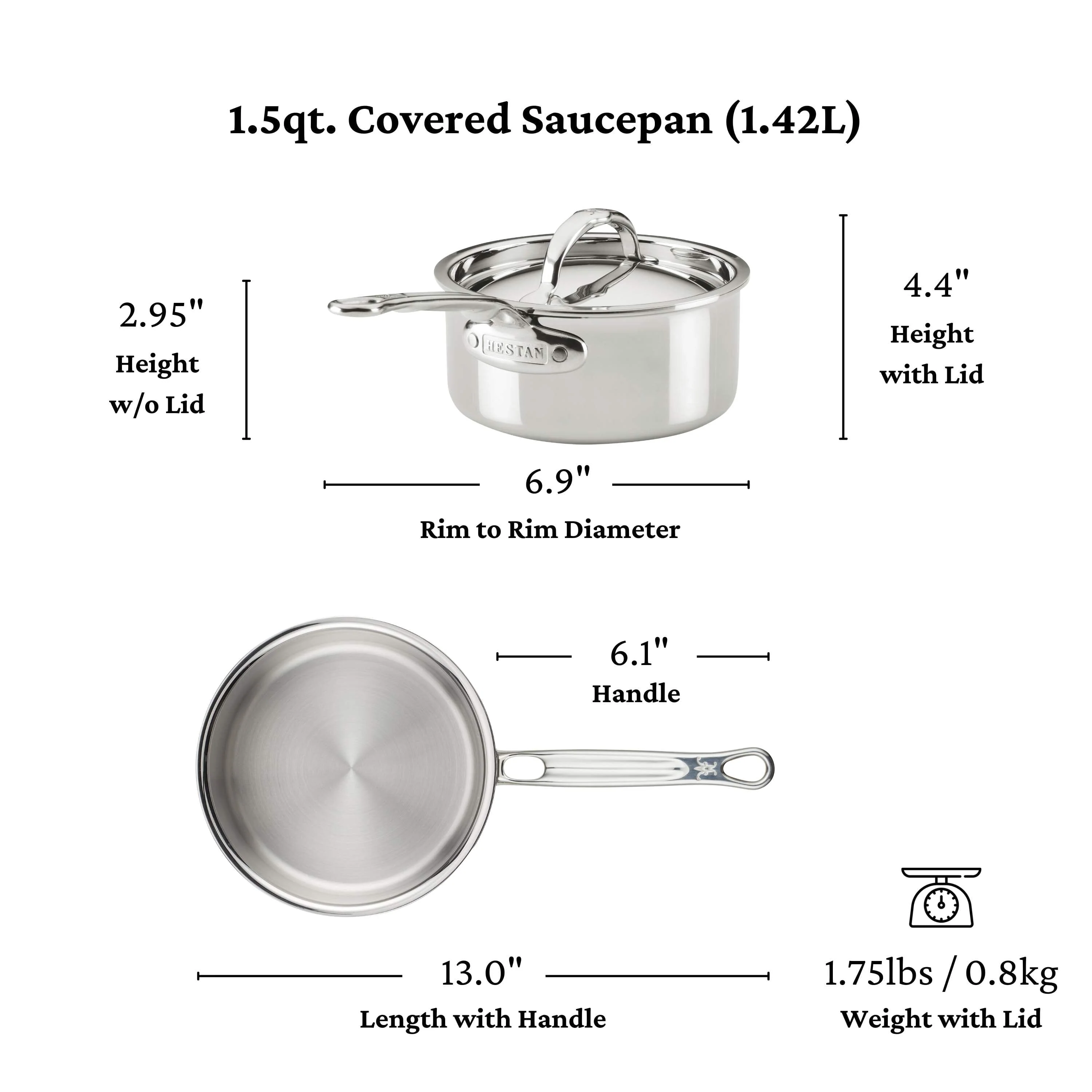 Meyer Hestan ProBond® Luxe 10-Piece Professional Clad Stainless Steel Cookware Set - Image 7