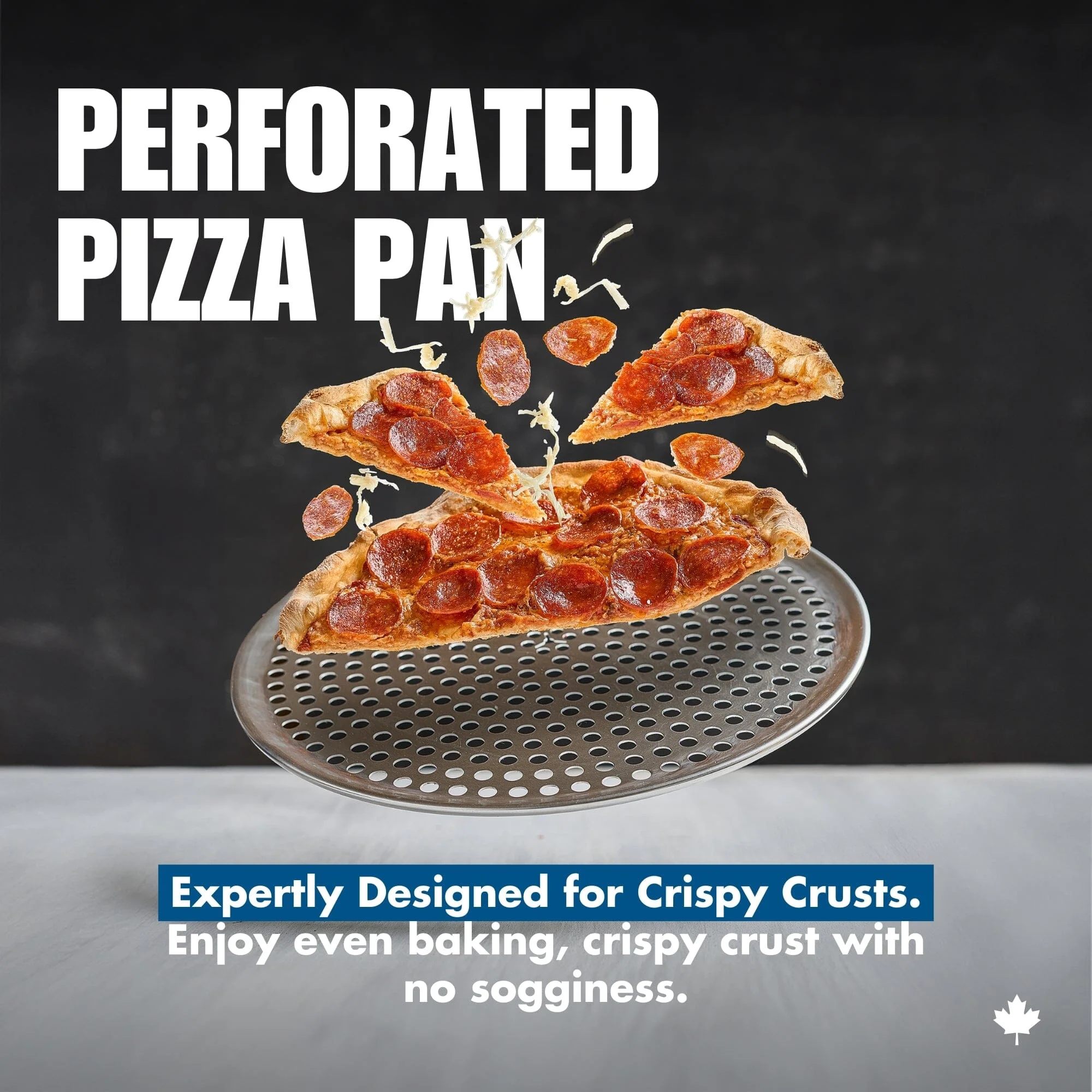 Meyer 14" Catering Collection Perforated Pizza Pan, Made in Canada - Image 4
