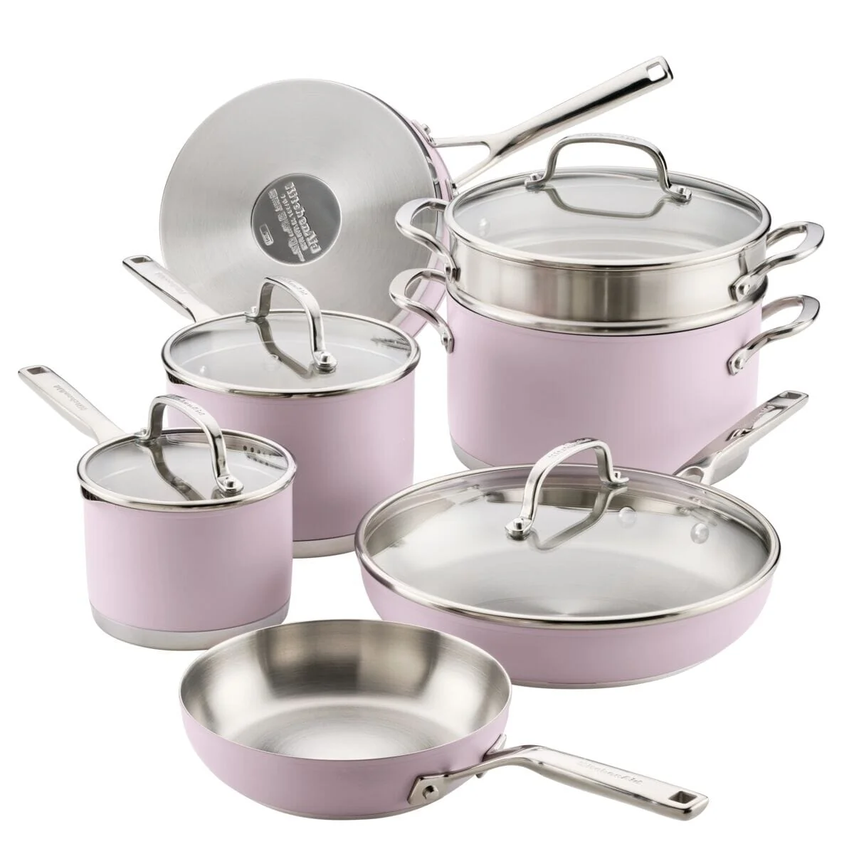 Meyer KitchenAid Stainless Steel 3-Ply Base 11-Piece Cookware Set — SKU SKU00274-000-D8EC8B