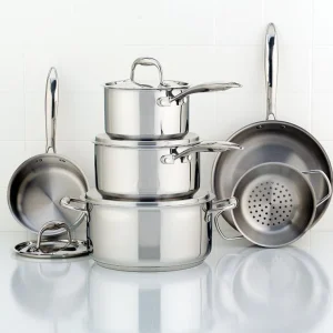Meyer Accolade Stainless Steel Cookware Set, 10-Piece, Made in Canada