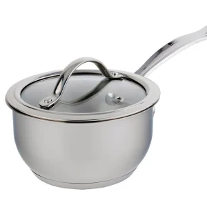 Meyer Nouvelle Stainless Steel 1.1L Saucepan with tempered glass lid, Made in Canada