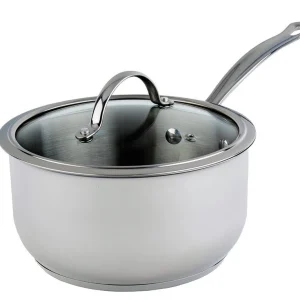 Meyer Nouvelle Stainless Steel 3.2L Saucepan with tempered glass lid, Made in Canada