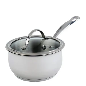 Meyer Nouvelle Stainless Steel 1.5L Saucepan with tempered glass lid, Made in Canada
