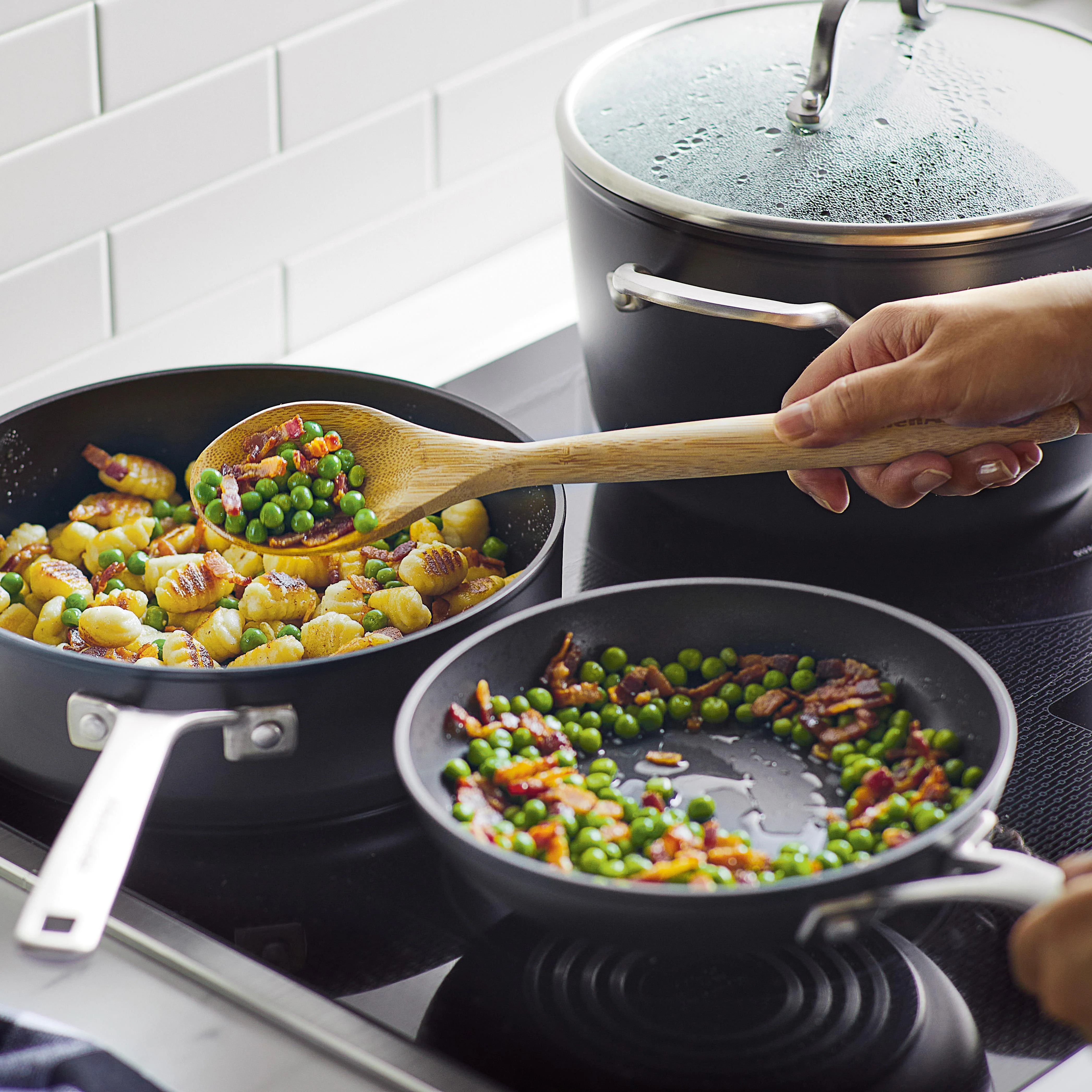 Meyer KitchenAid Hard-Anodized Induction Nonstick Cookware Set, 11-Piece, Matte Black - Image 7