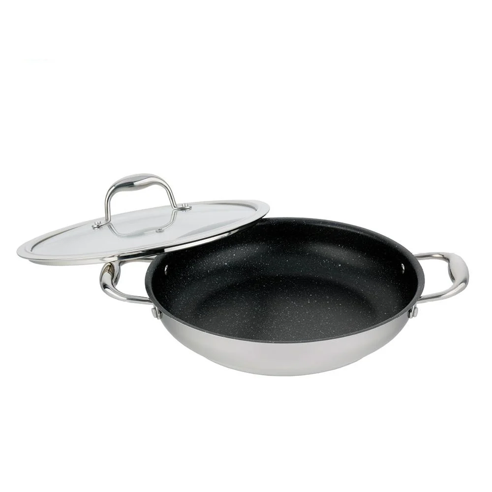 Meyer Accolade Stainless Steel 28cm/11" Everyday Pan Non Stick Skillet with cover, Made in Canada
