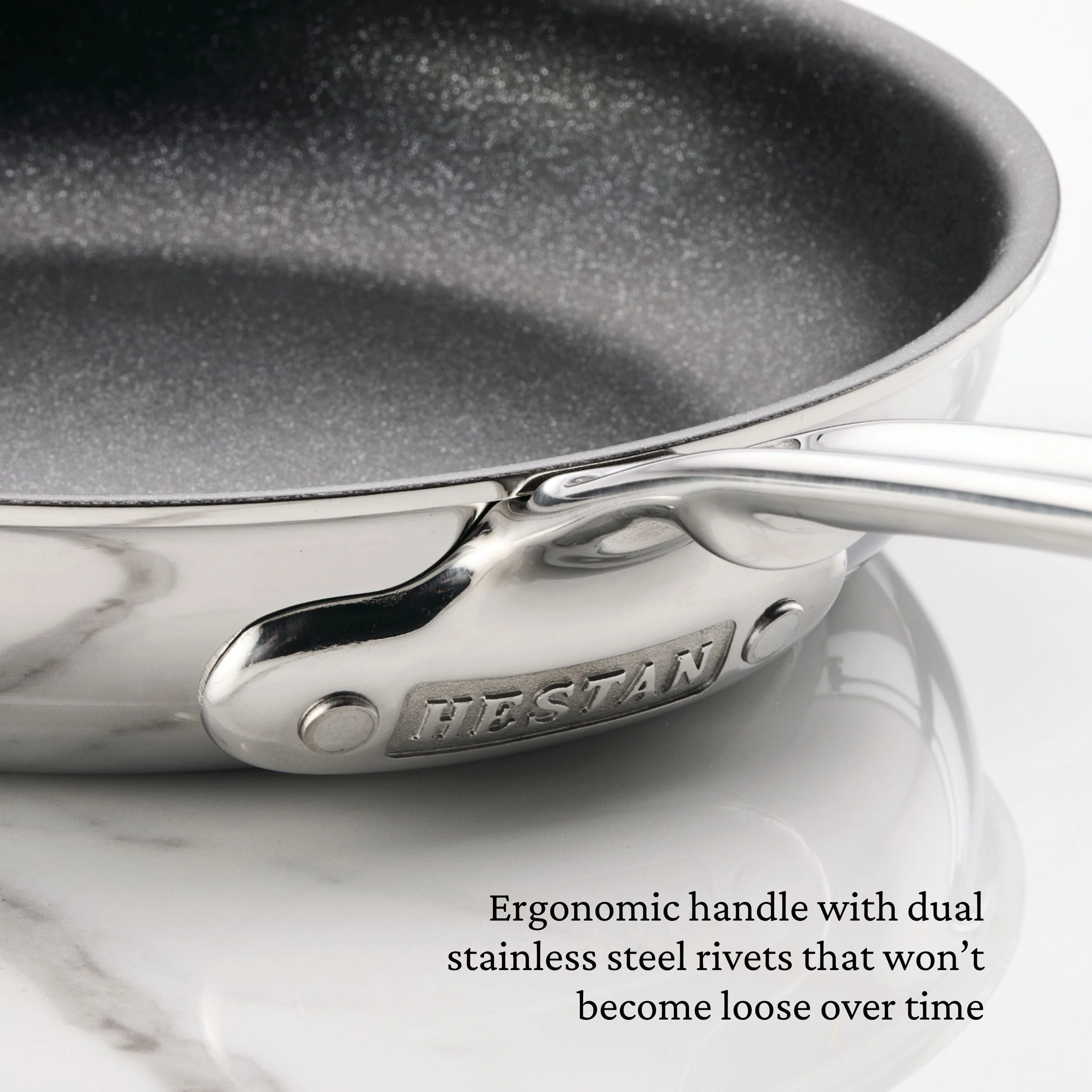 Meyer Hestan ProBond® Luxe 2-Piece Professional Clad Stainless Steel Skillet Set with TITUM® Nonstick (8.5 & 11-Inch) - Image 7
