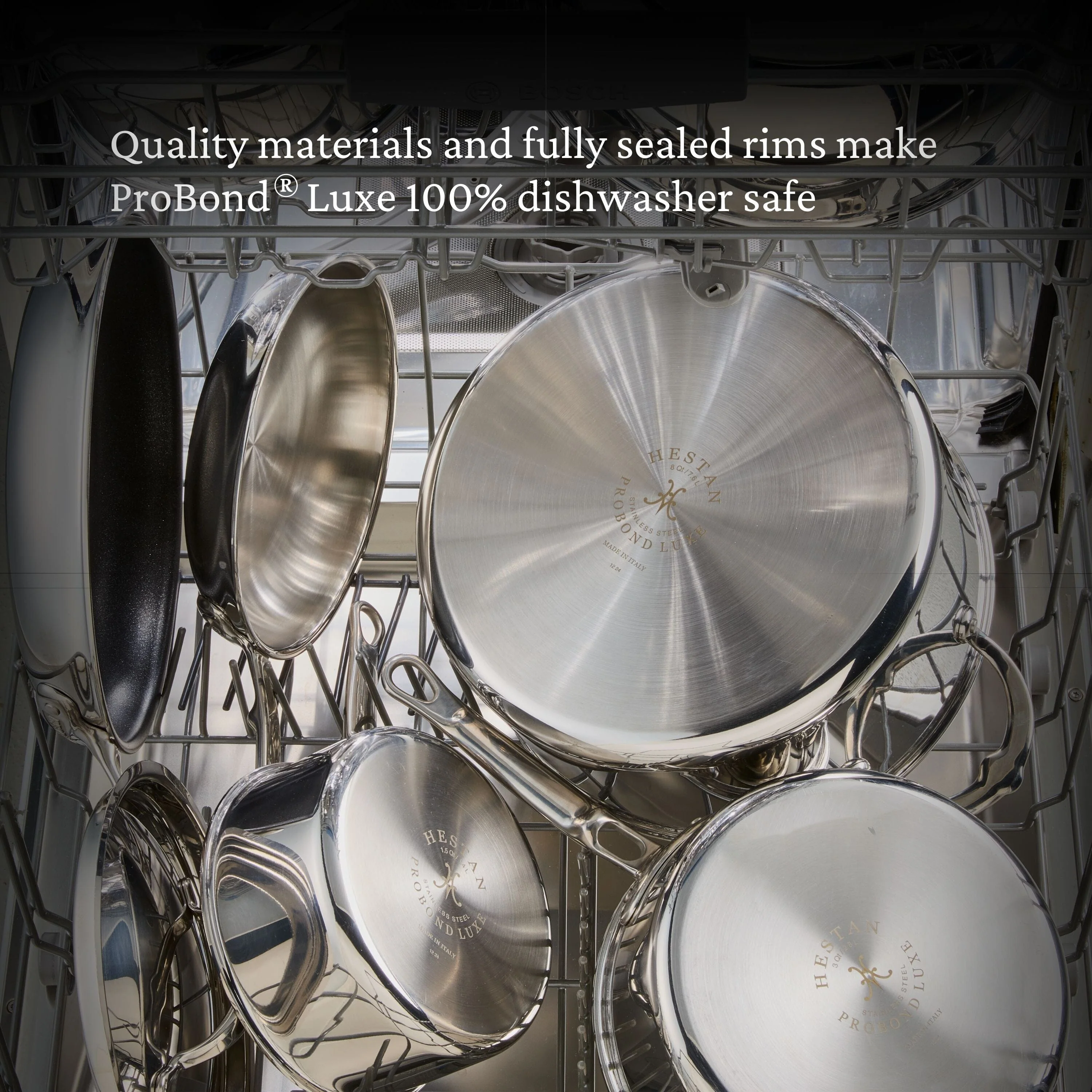 Meyer Hestan ProBond® Luxe 2-Piece Professional Clad Stainless Steel Skillet Set with TITUM® Nonstick (8.5 & 11-Inch) - Image 10