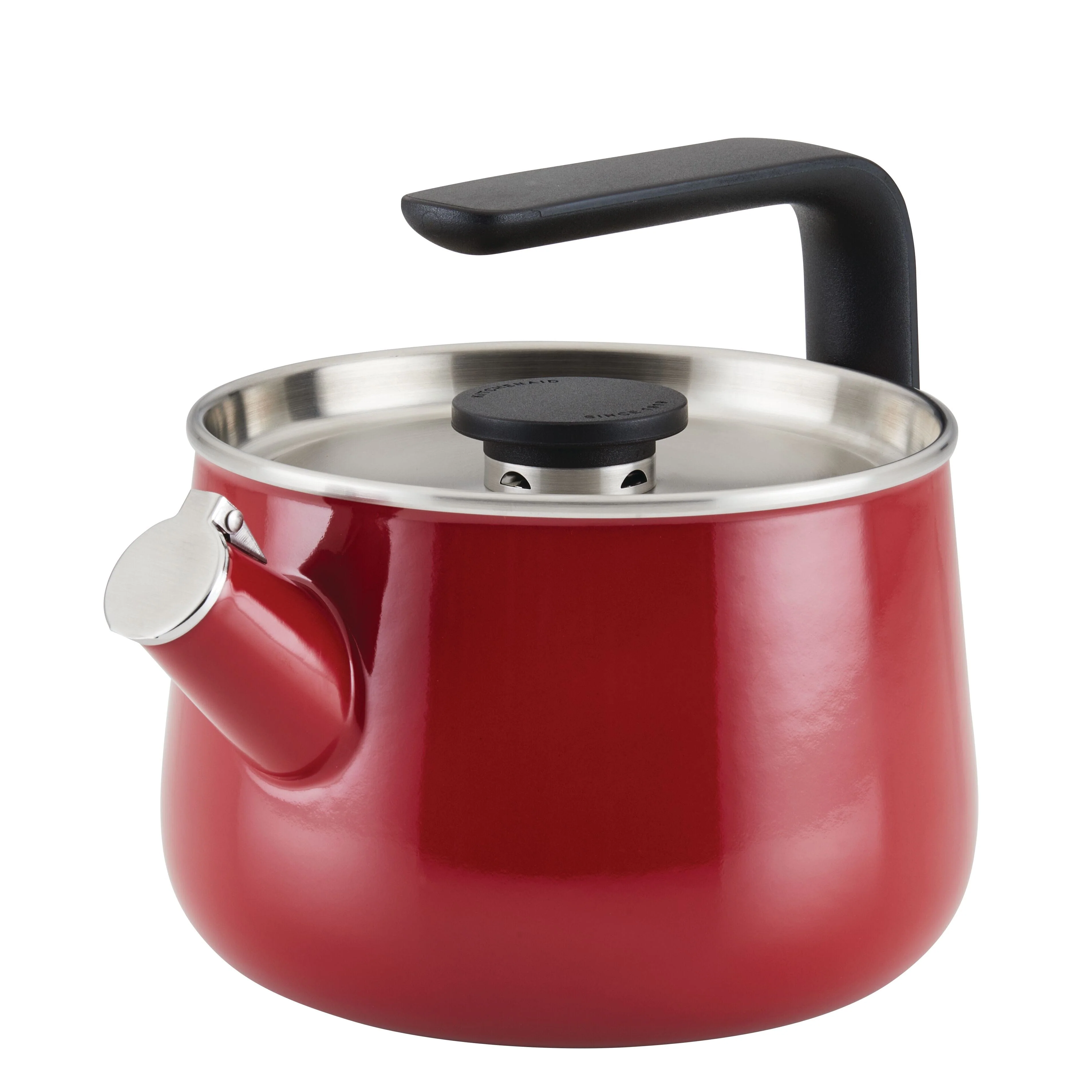Meyer KitchenAid Enamel-On-Steel Kettle, 2Qt empire red