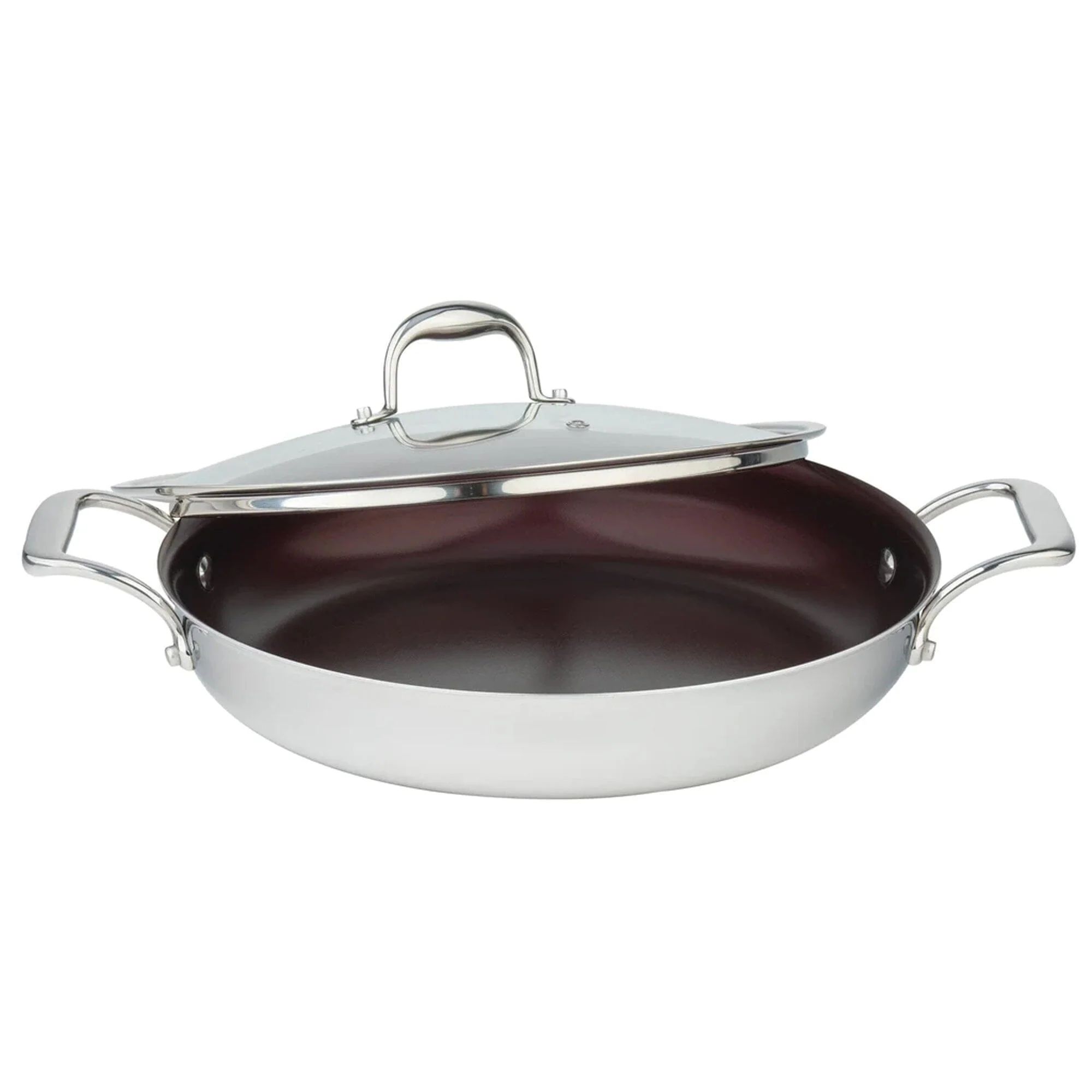 Meyer Supersteel Stainless Steel 28cm/11" Everyday Pan Non Stick Skillet with cover, Made in Canada