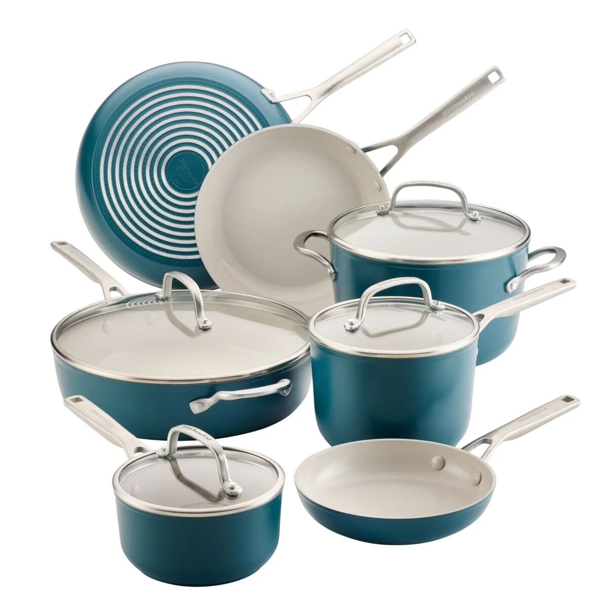 Meyer KitchenAid 11pc Hard Anodized Ceramic Induction Cookware Set