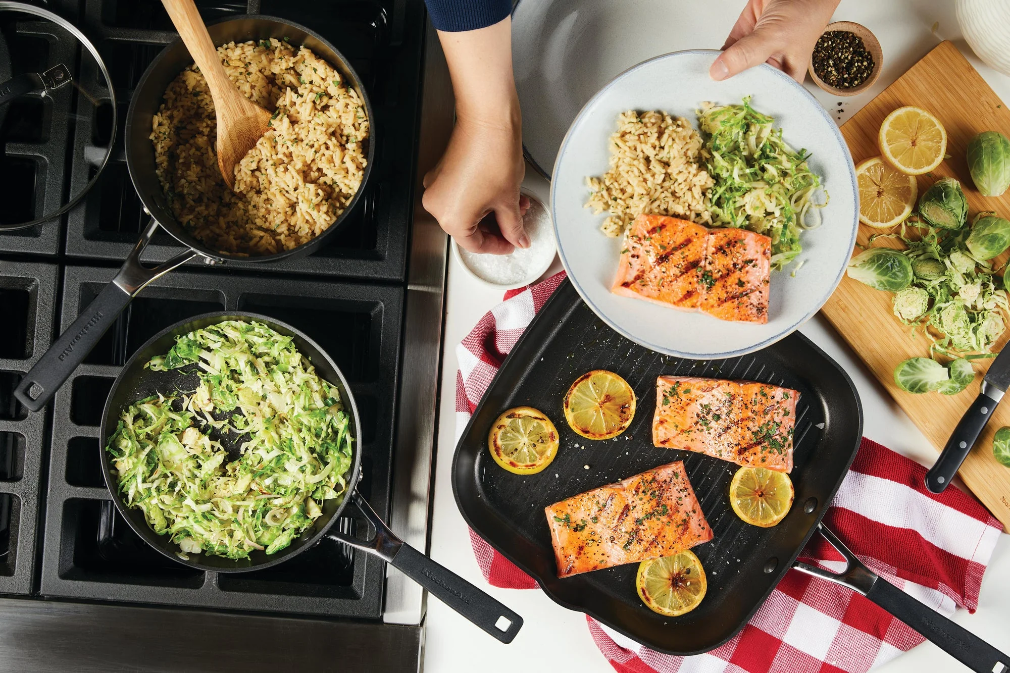 Meyer KitchenAid Hard Anodized Nonstick Cookware Set, 10-Piece, Onyx Black - Image 4