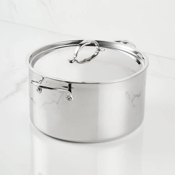 Meyer Hestan ProBond® Luxe 12-Quart Polished Professional Clad Stainless Steel Stock Pot with Lid