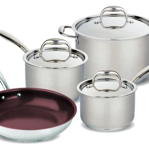 Meyer Accolade Stainless Steel Cookware Set, 7-Piece, Made in Canada
