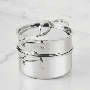 Meyer Hestan ProBond® Luxe 3-Quart Polished Professional Clad Stainless Steel Soup Pot and Steamer Insert Set