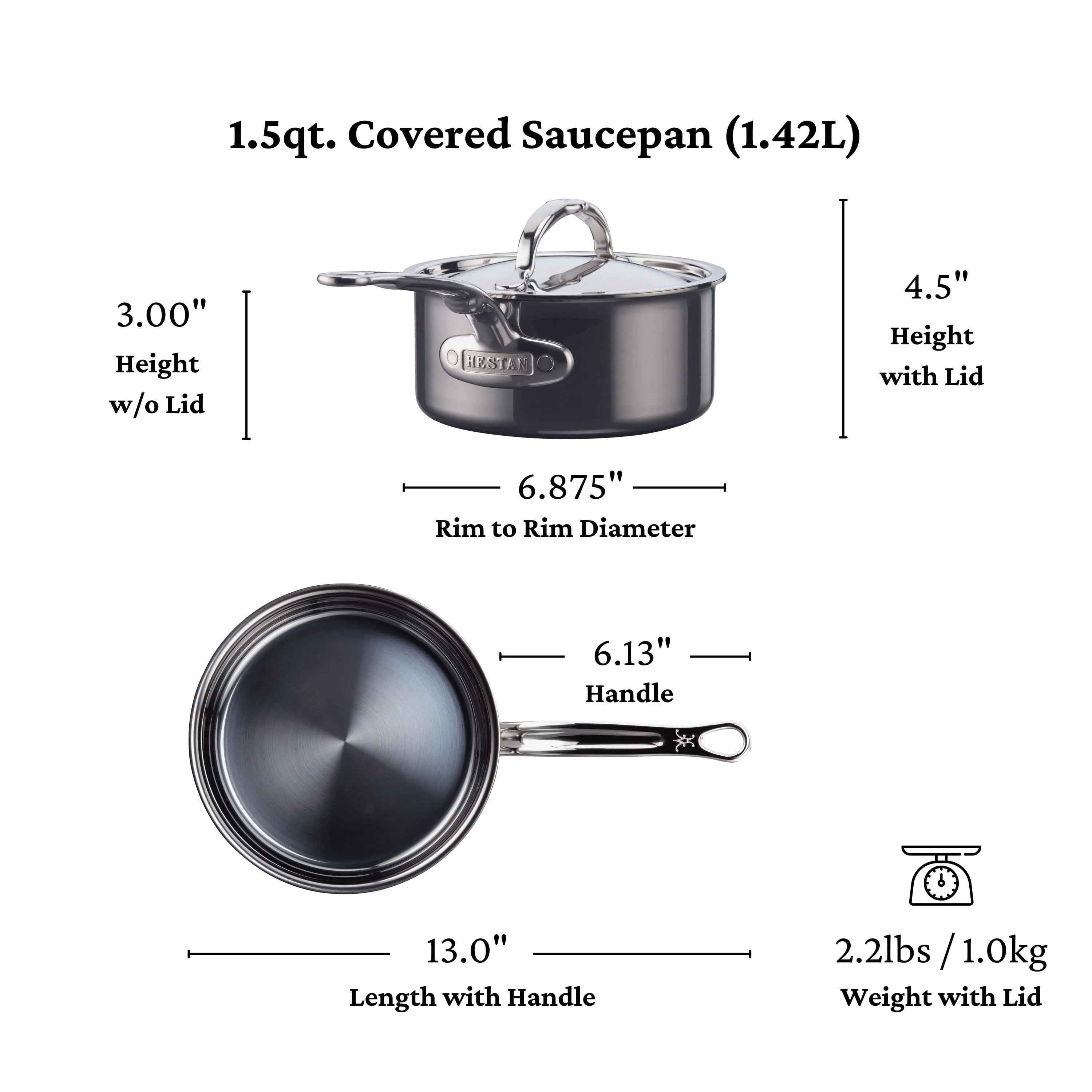 Meyer Hestan Titanium Saucepans - Extra Large (4-Quart) - Image 10