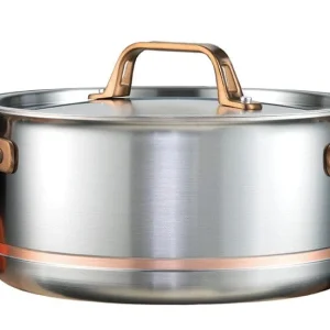 5L Meyer CopperClad 5-Ply Copper Core Stainless Steel Dutch Oven with lid, Made in Canada