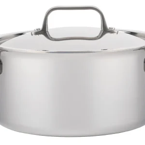 5.1L Meyer ProClad 5-Ply Aluminum Core Stainless Steel Dutch Oven with Cover, Made in Canada