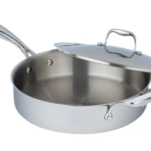 Meyer SuperSteel Tri-Ply Clad Stainless Steel 4.2L Saute Pan with cover, Made in Canada