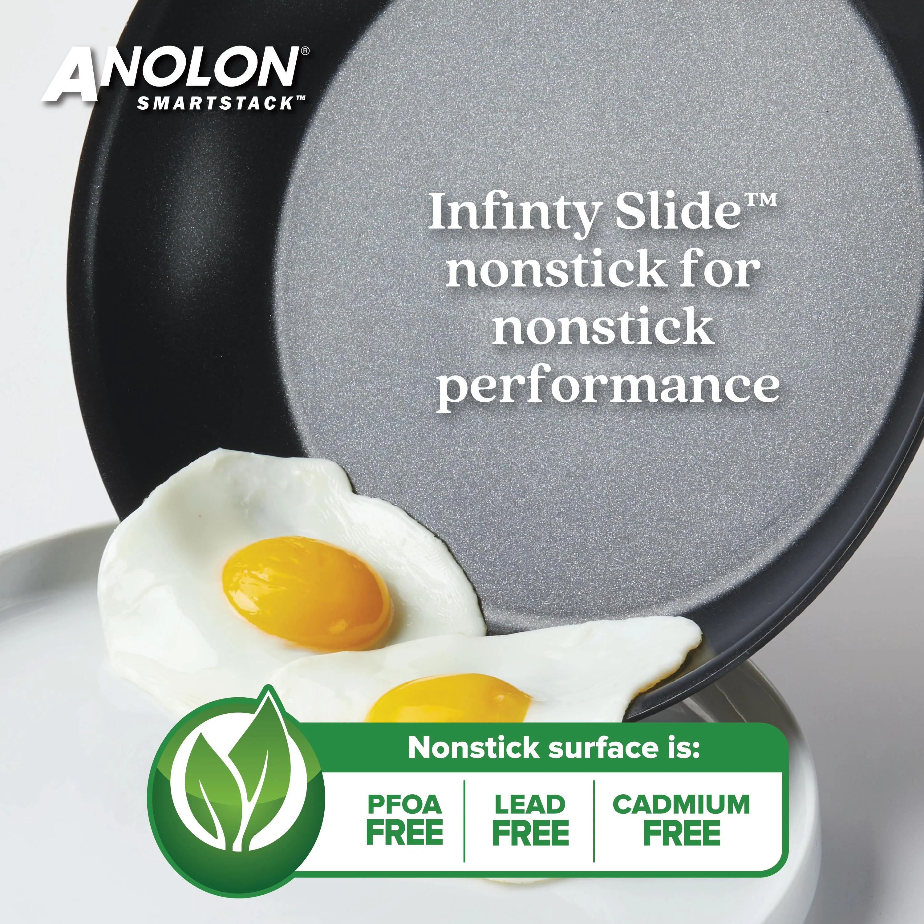 Meyer 10pc Anolon SmartStack Hard Anodized Nesting Cookware Set - Image 7