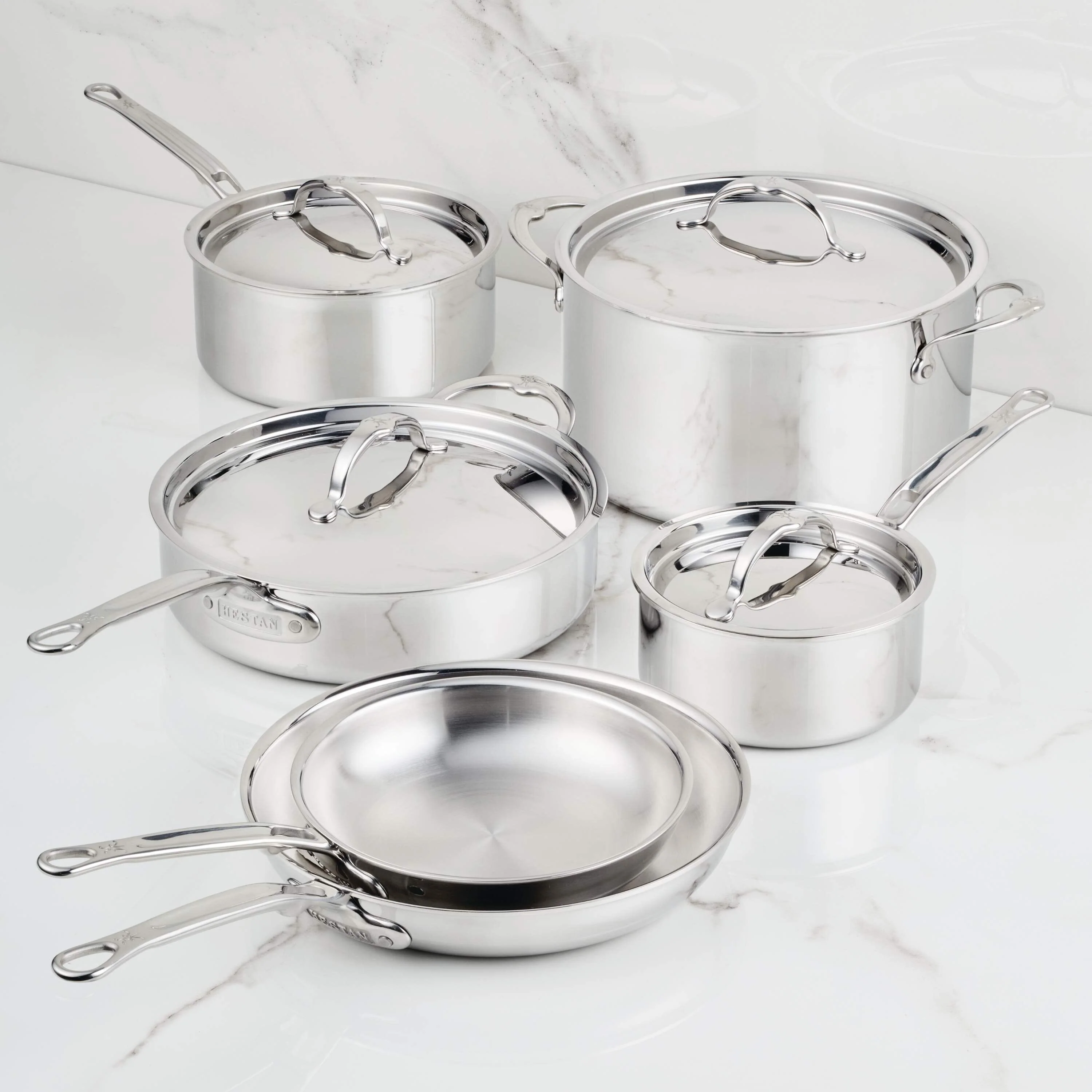 Meyer Hestan ProBond® Luxe 10-Piece Professional Clad Stainless Steel Cookware Set
