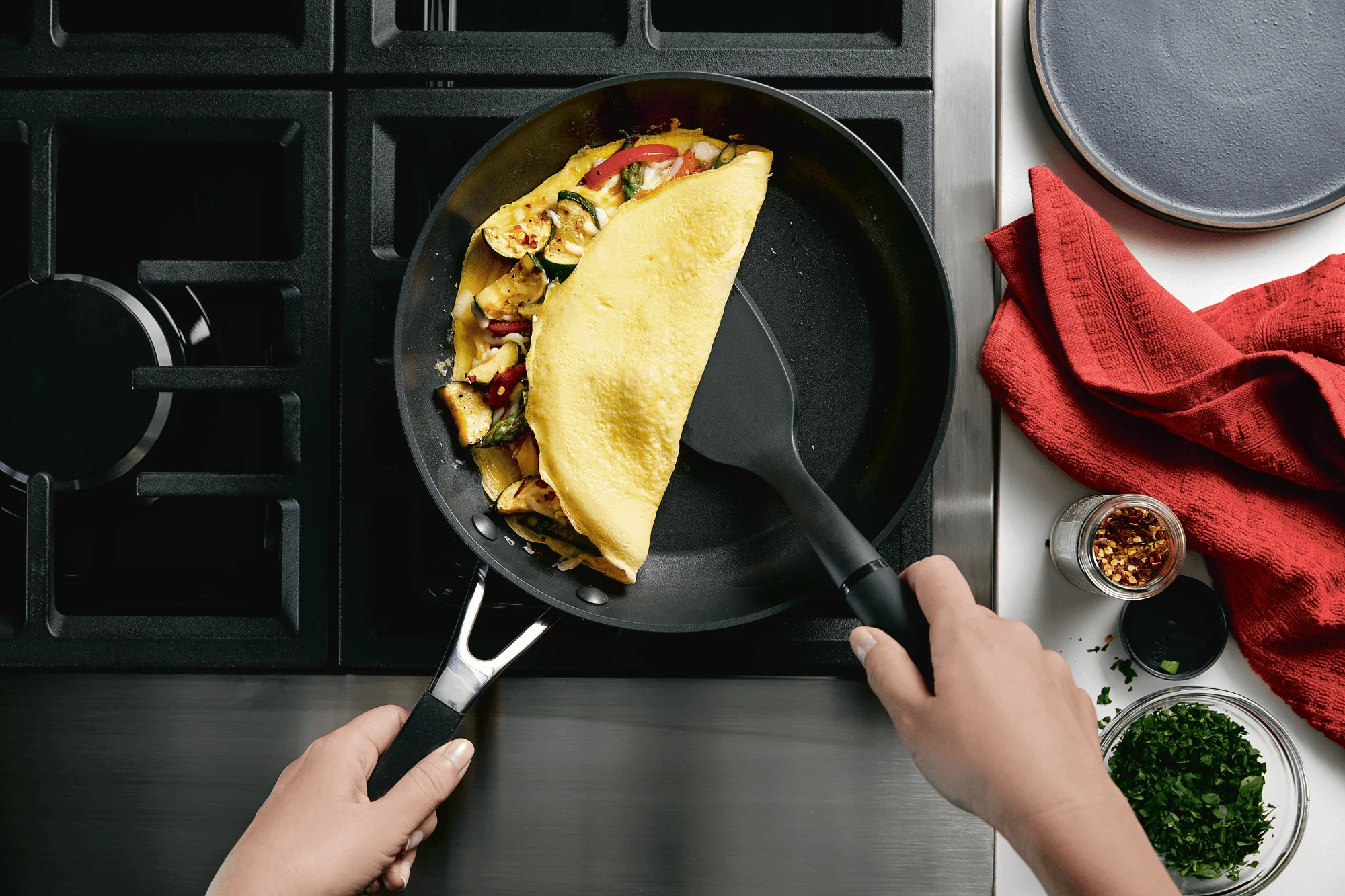 Meyer KitchenAid Hard Anodized Nonstick Cookware Set, 10-Piece, Onyx Black - Image 3