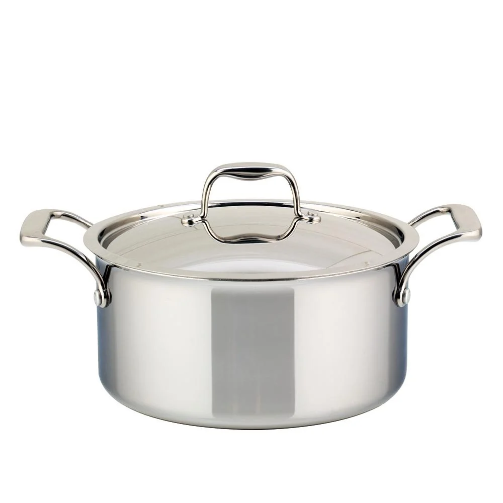 Meyer SuperSteel Tri-Ply Clad Stainless Steel 5L Dutch Oven with cover, Made in Canada
